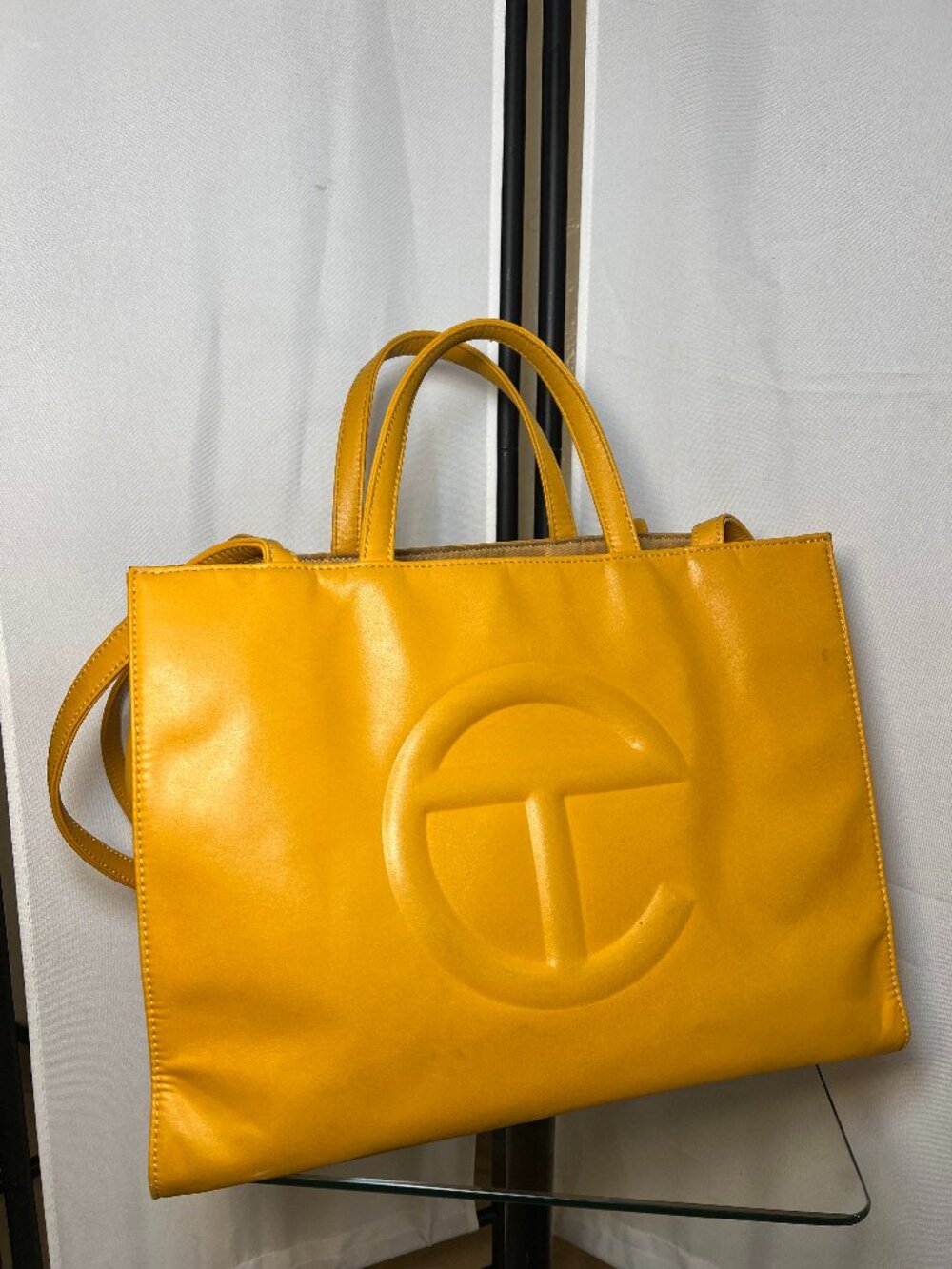 Mustard Yellow Telfar Medium Shopping Bag